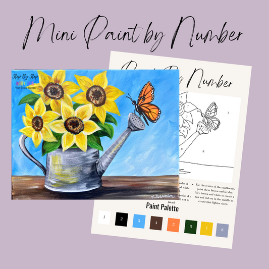 Sunflowers Mini Paint By Number - Preorder