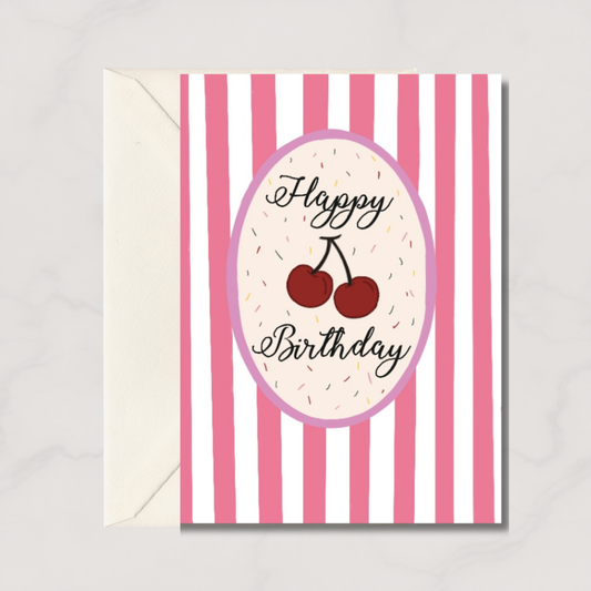 Cherry birthday card