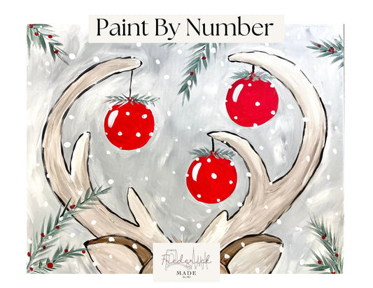 Christmas Antlers Mini Paint By Number