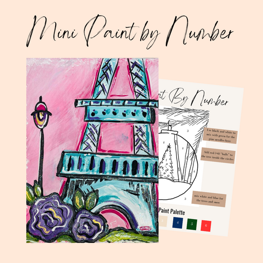 Pink Paris Mini Paint By Number