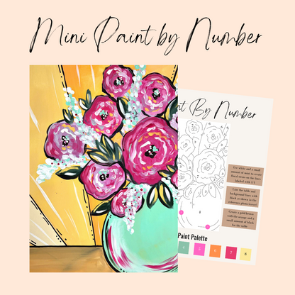 Vibrant Floral Mini Paint By Number