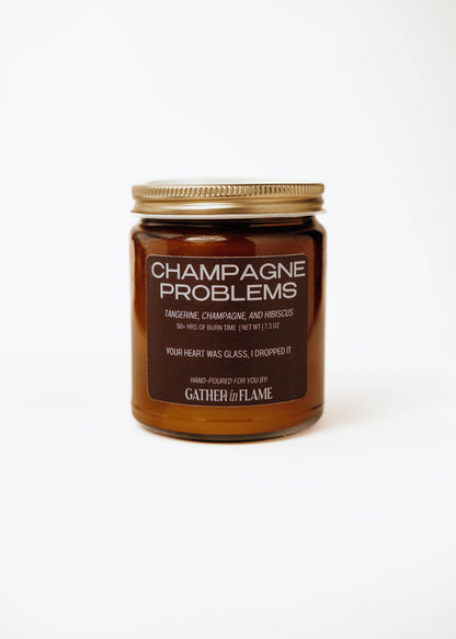 Champagne Problems Wood Wick Candle