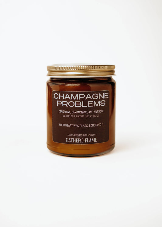 Champagne Problems Wood Wick Candle