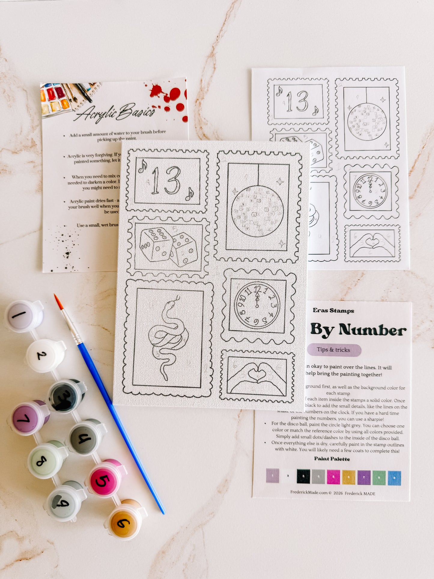 Eras Stamps Mini Paint by Number