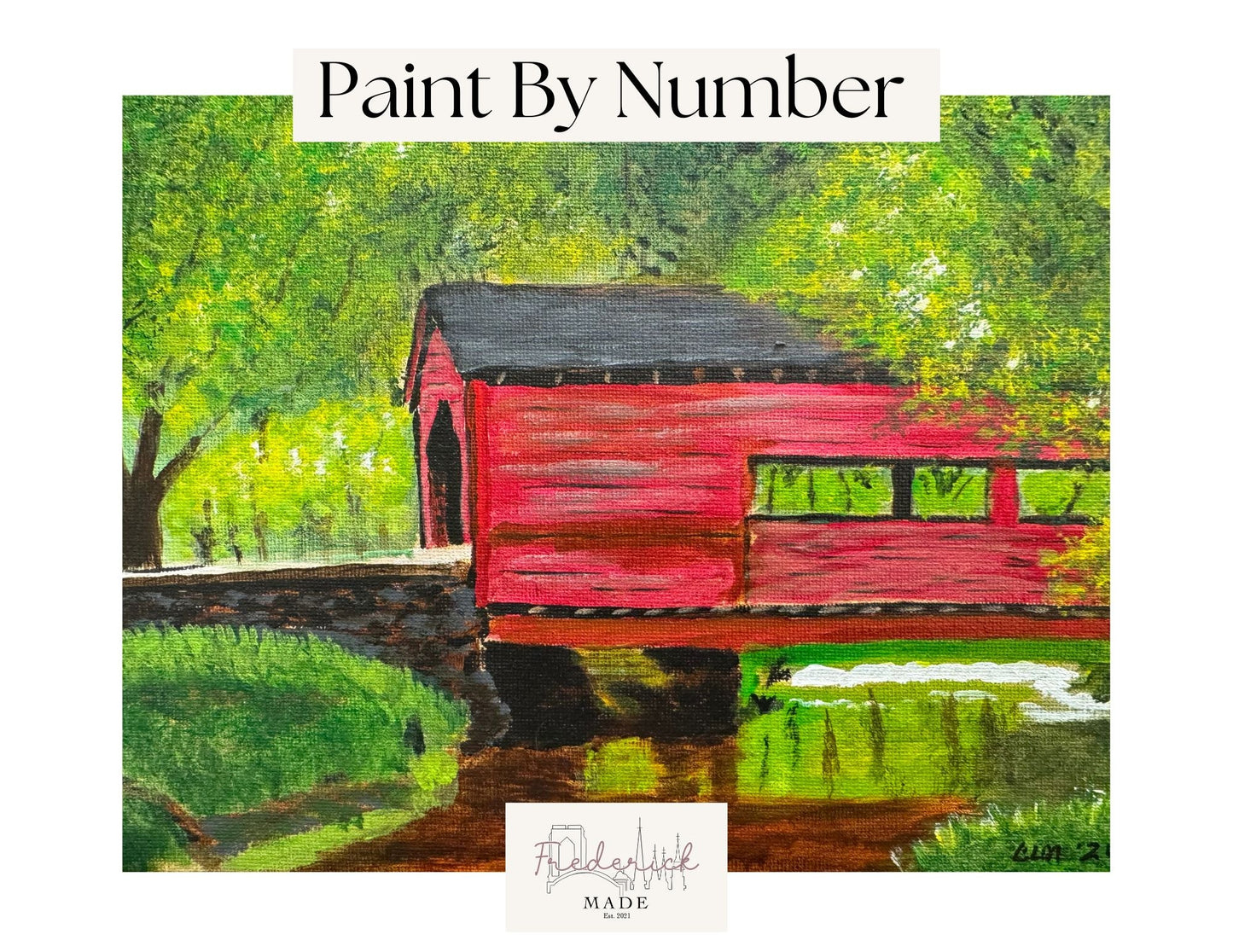 Frederick Covered Bridge Big Paint by Number