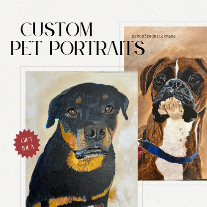 Custom Pet Portrait + 2 Bonus Prints