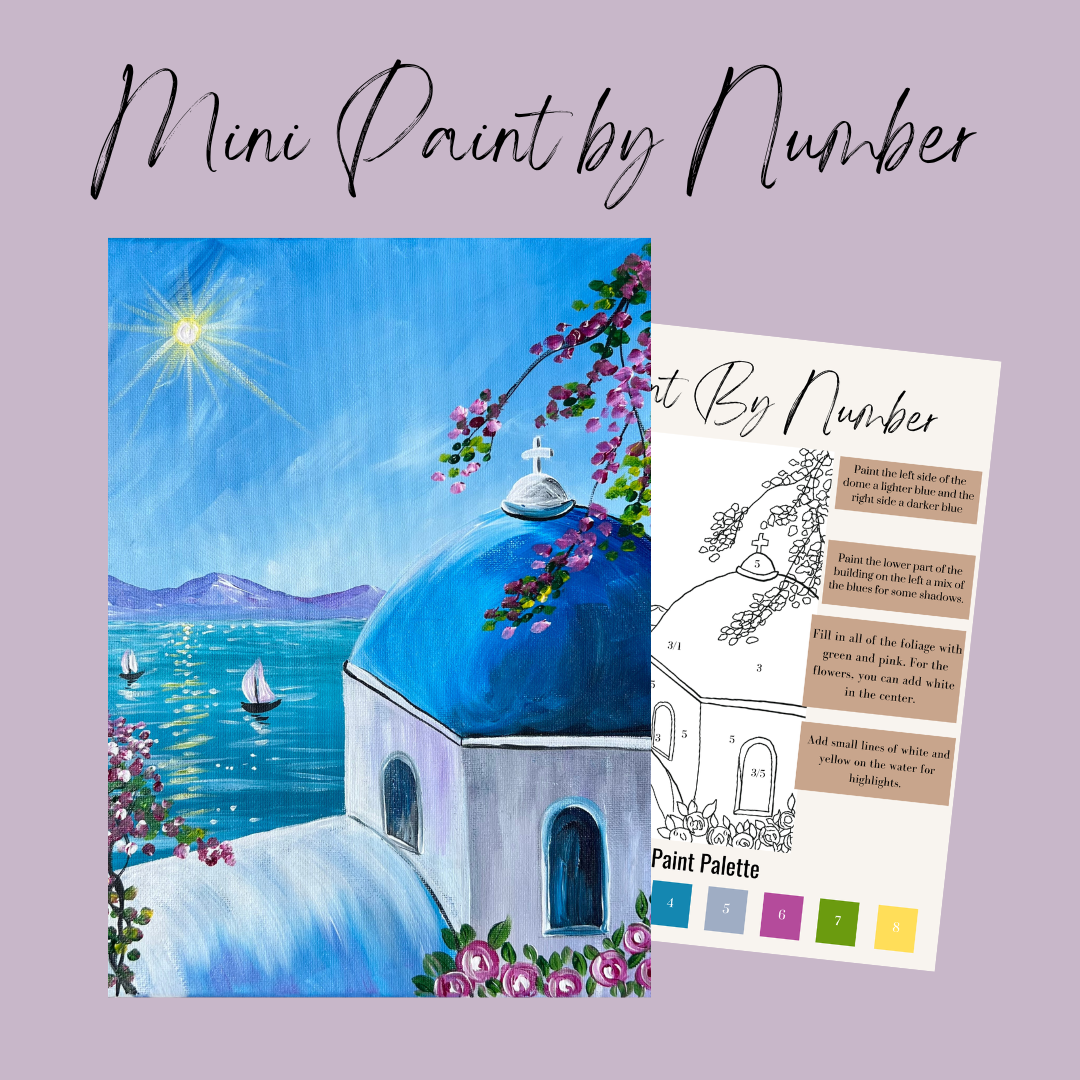 Santorini Mini Paint By Number - Preorder