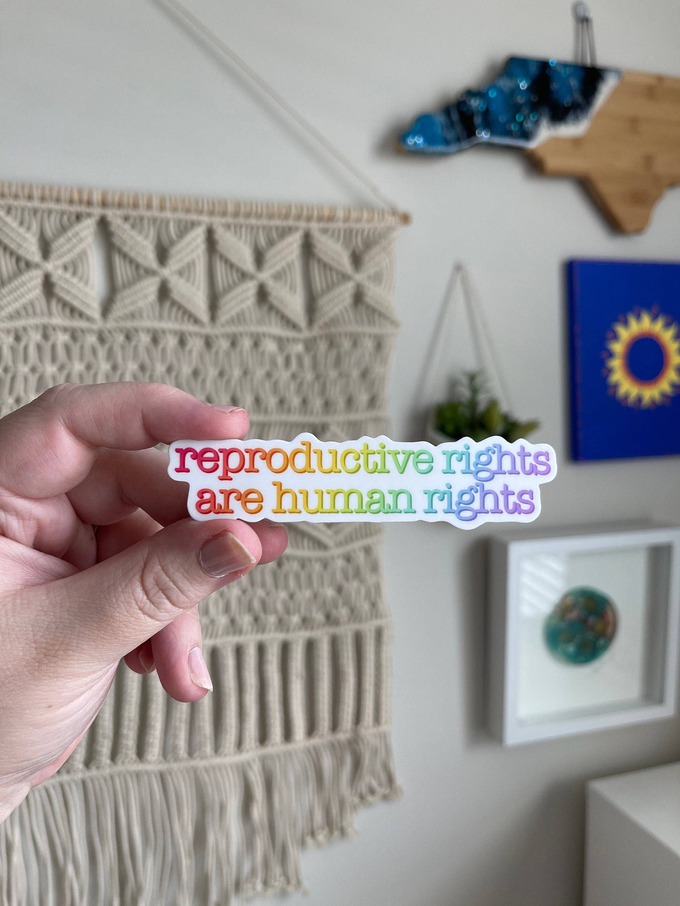 Reproductive Rights Sticker Reproductive rights are human rights sticker – FrederickMade