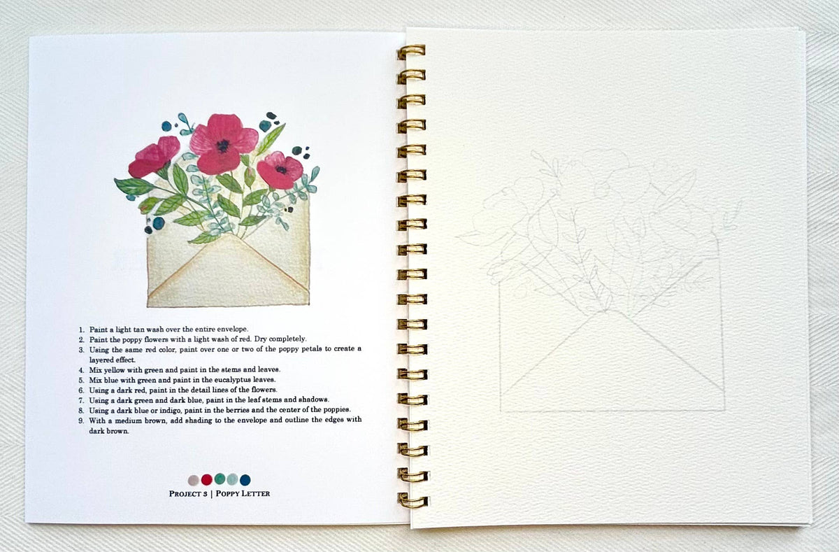 Flowers Watercolor Workbook