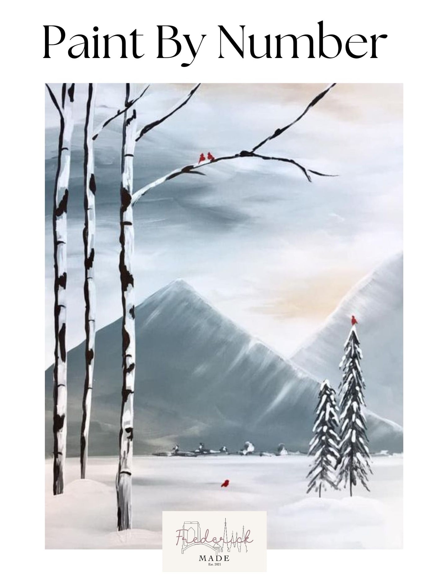 Snowy Mountain Mini Paint By Number