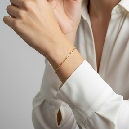 Gold Filled Paperclip Bracelet