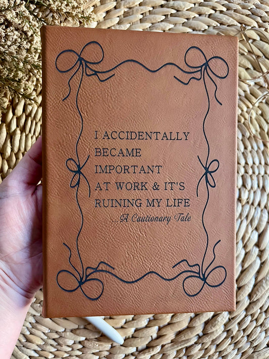 Important at Work Leatherette Journal