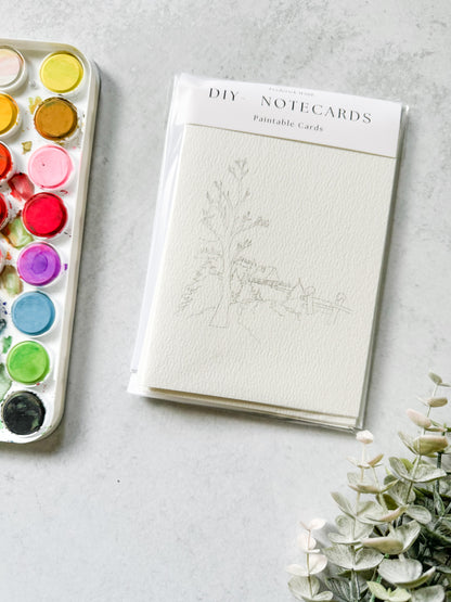 Holiday Scenes Paintable Notecards