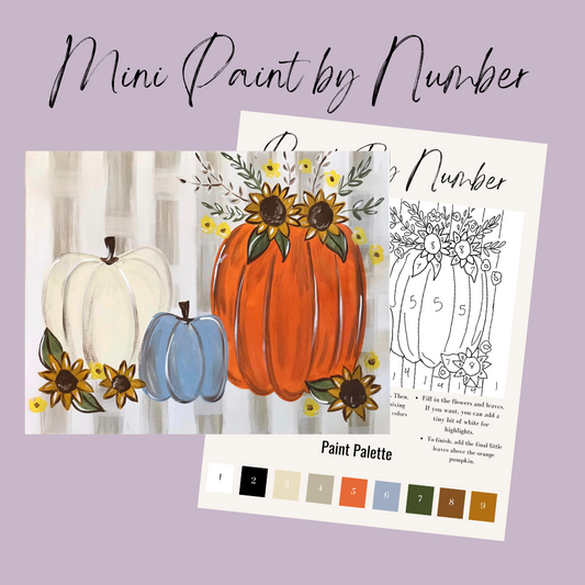 Pumpkin Trio Mini Paint By Number