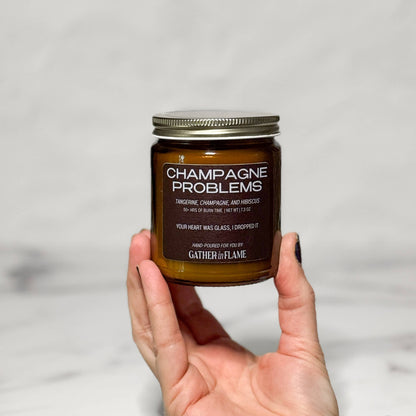 Champagne Problems Wood Wick Candle