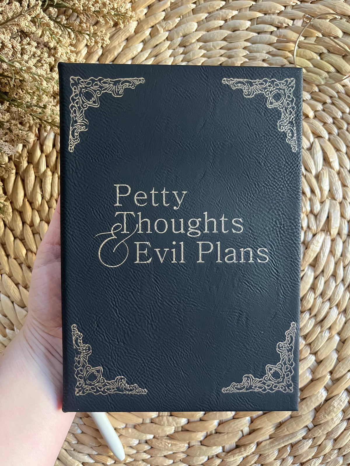 Petty Thoughts and Evil Plans Leatherette Journal