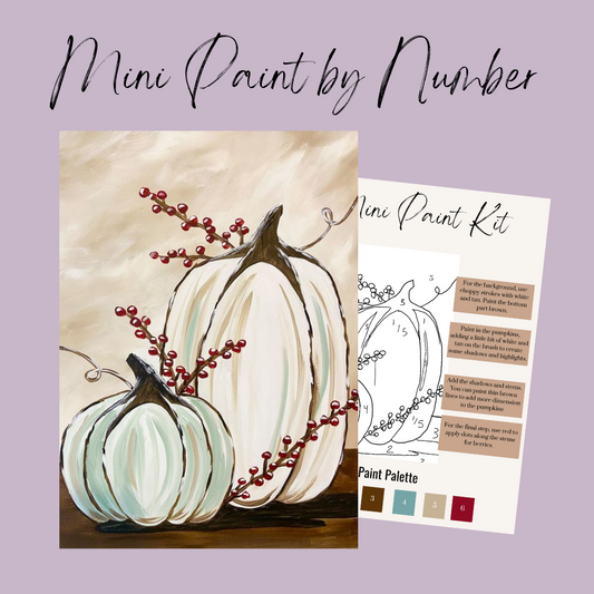 Pumpkins and Berries Mini Paint By Number