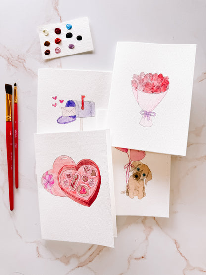 Paintable Valentines Day Notecards