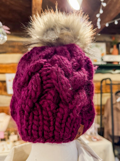 Chunky Cable Knit Beanie