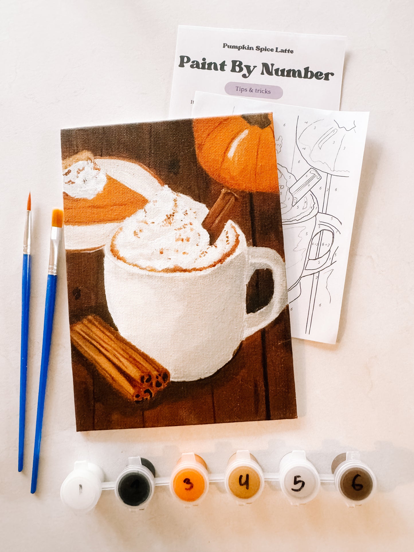Pumpkin Spice Latte Mini Paint By Number