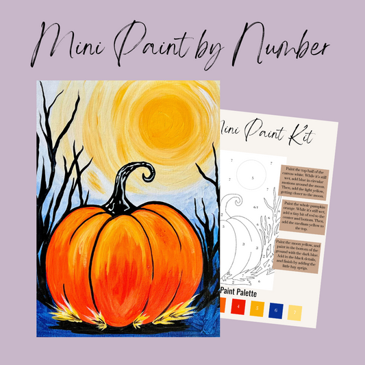 Pumpkin in the Woods Mini Paint By Number