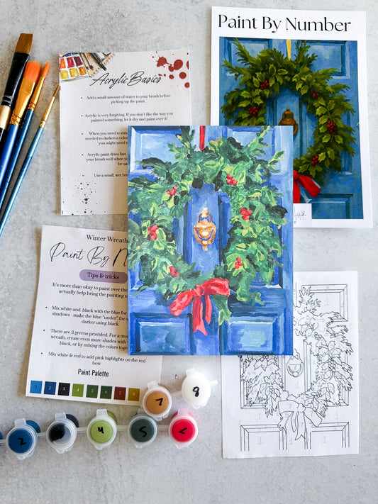Winter Wreath Mini Paint By Number