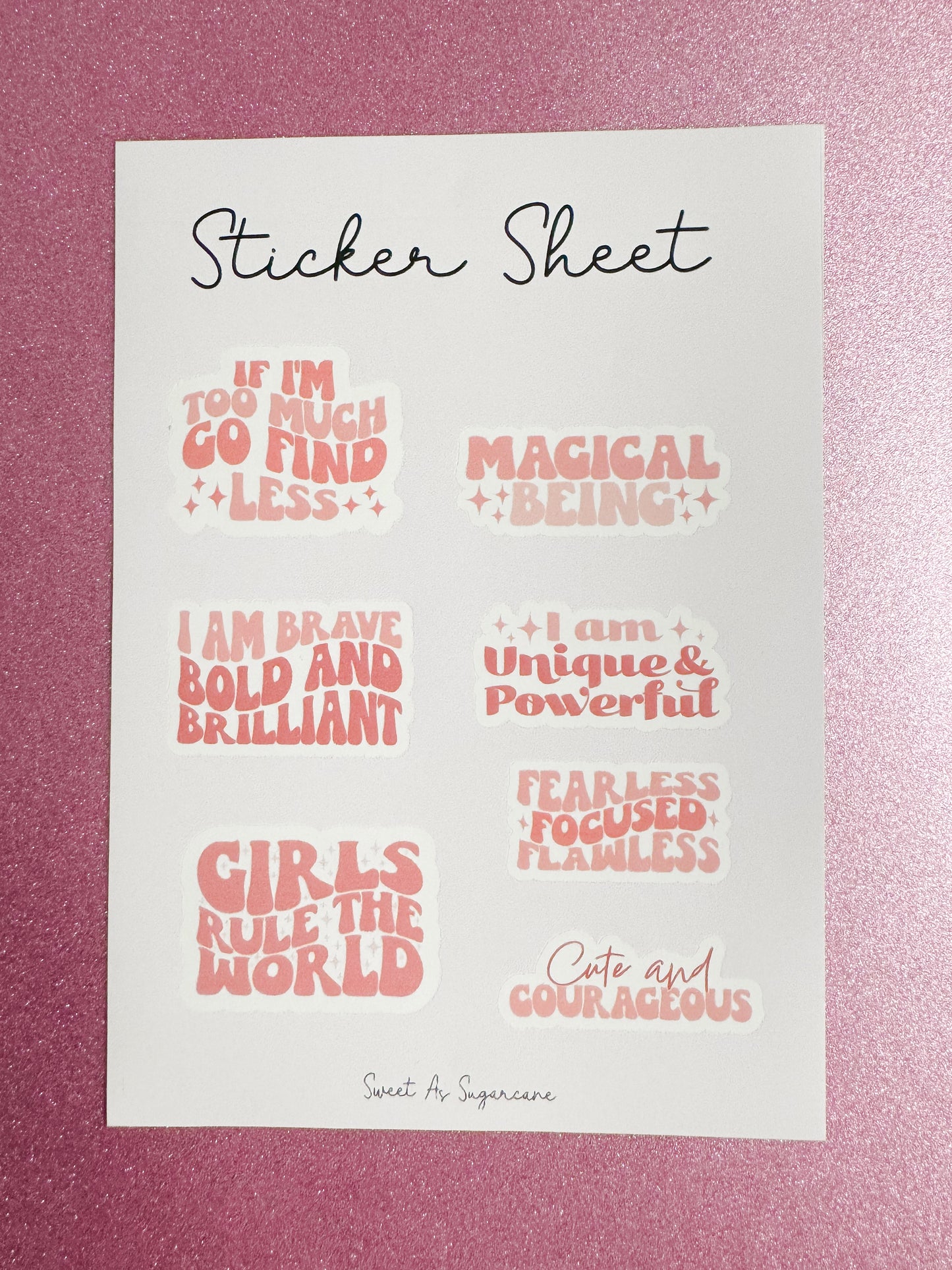 Girl Power sticker sheet