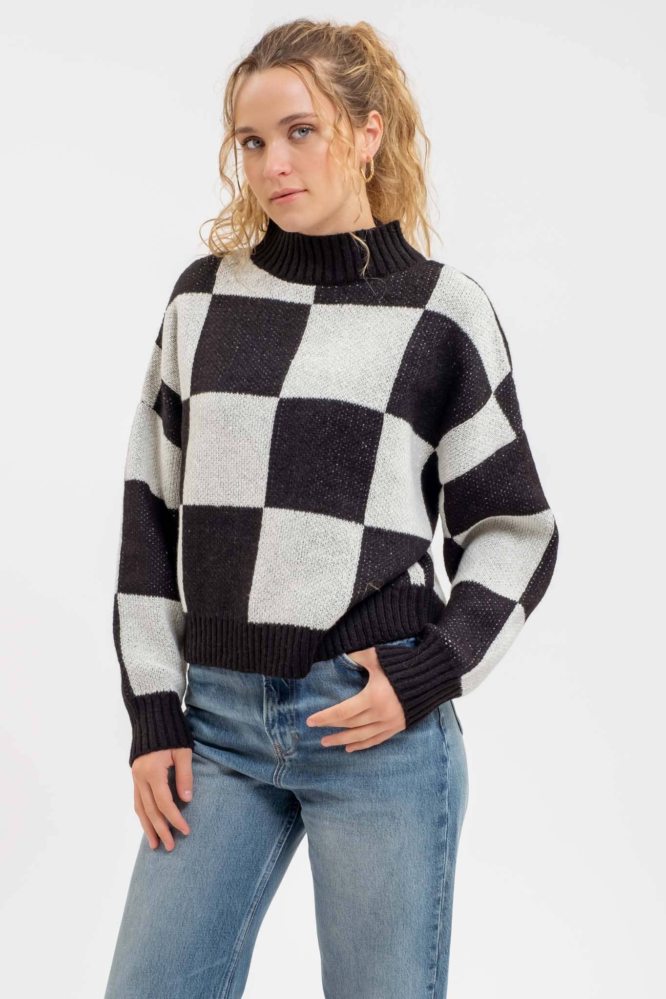 CURATED | Checkerboard Sweater