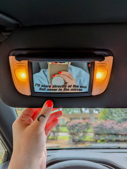 Anti-hero car mirror decal