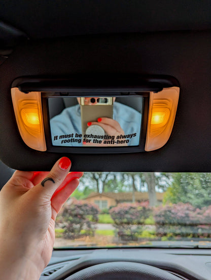 Anti-hero car mirror decal