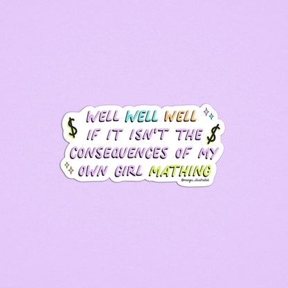 Girl math sticker