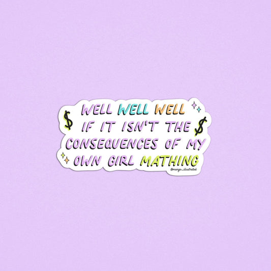 Girl math sticker