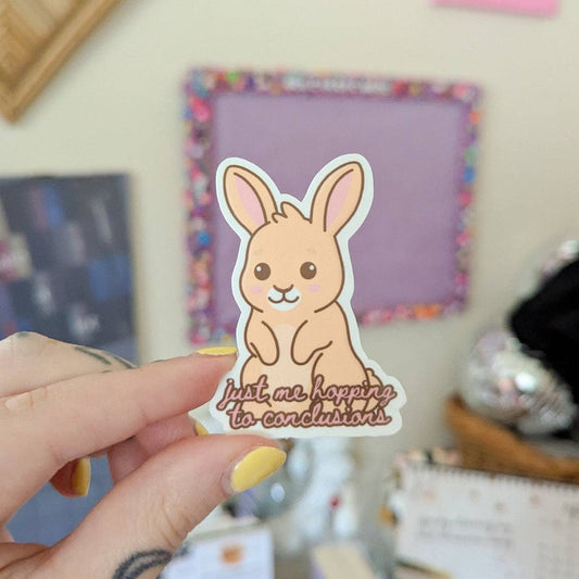 Hopping to conclusions sticker