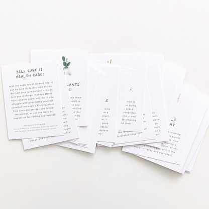 Self Care Card Deck — Set of 32 Self Guided Prompts
