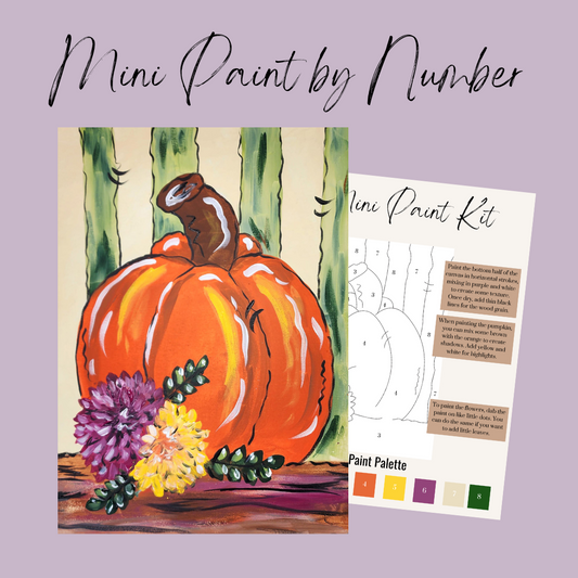 Floral Pumpkin Mini Paint By Number