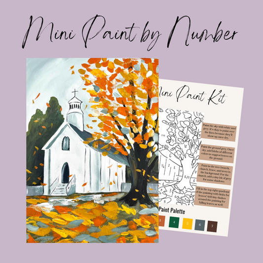 Autumn Church Mini Paint By Number