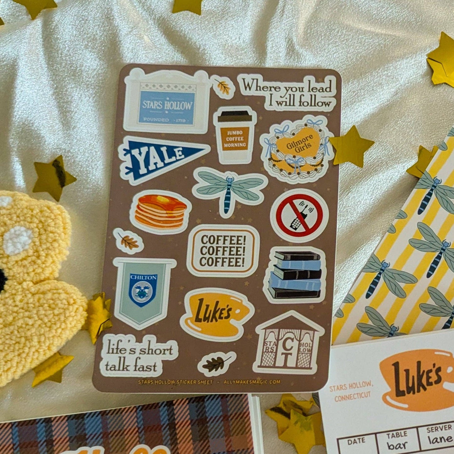 Stars hollow sticker sheet