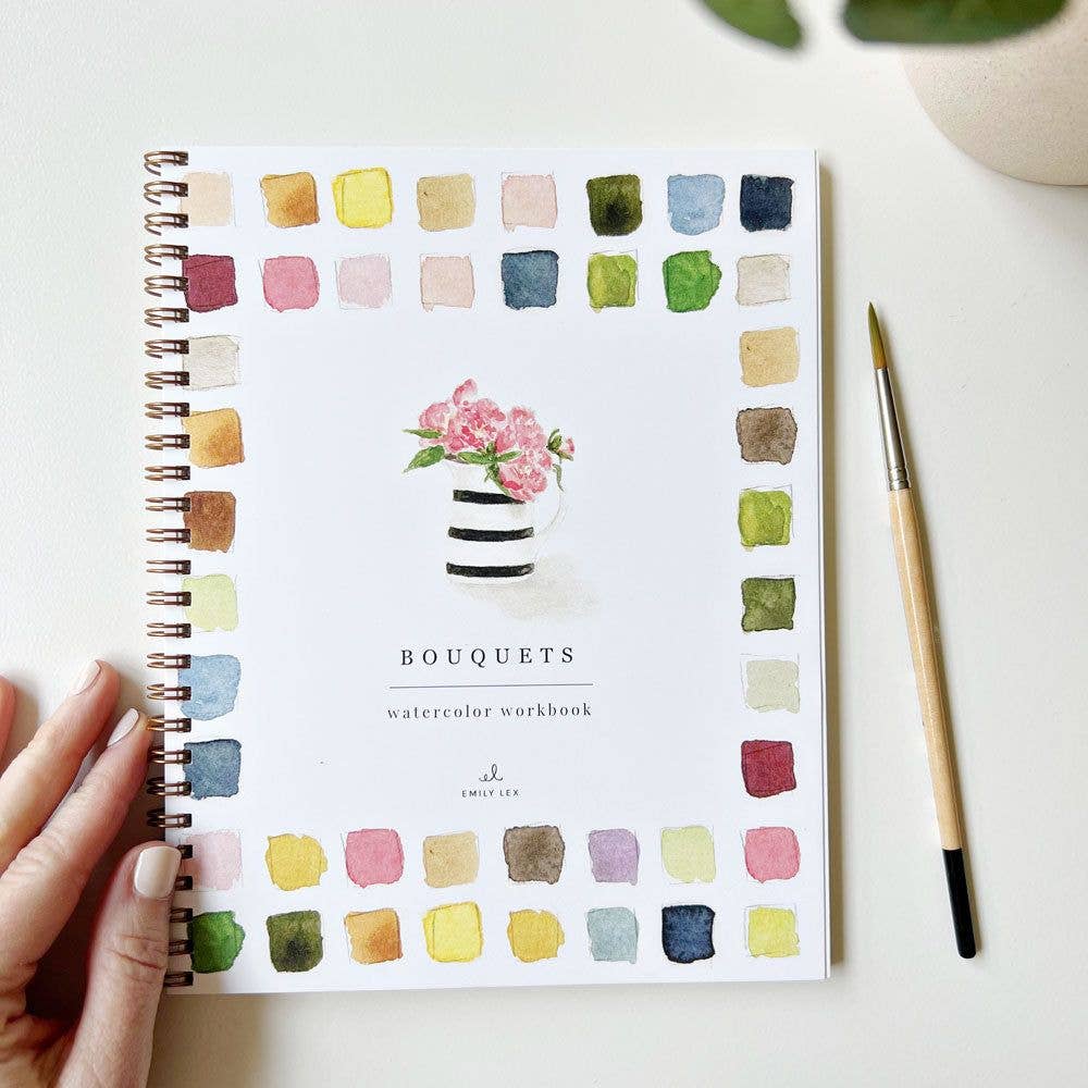 bouquets watercolor workbook