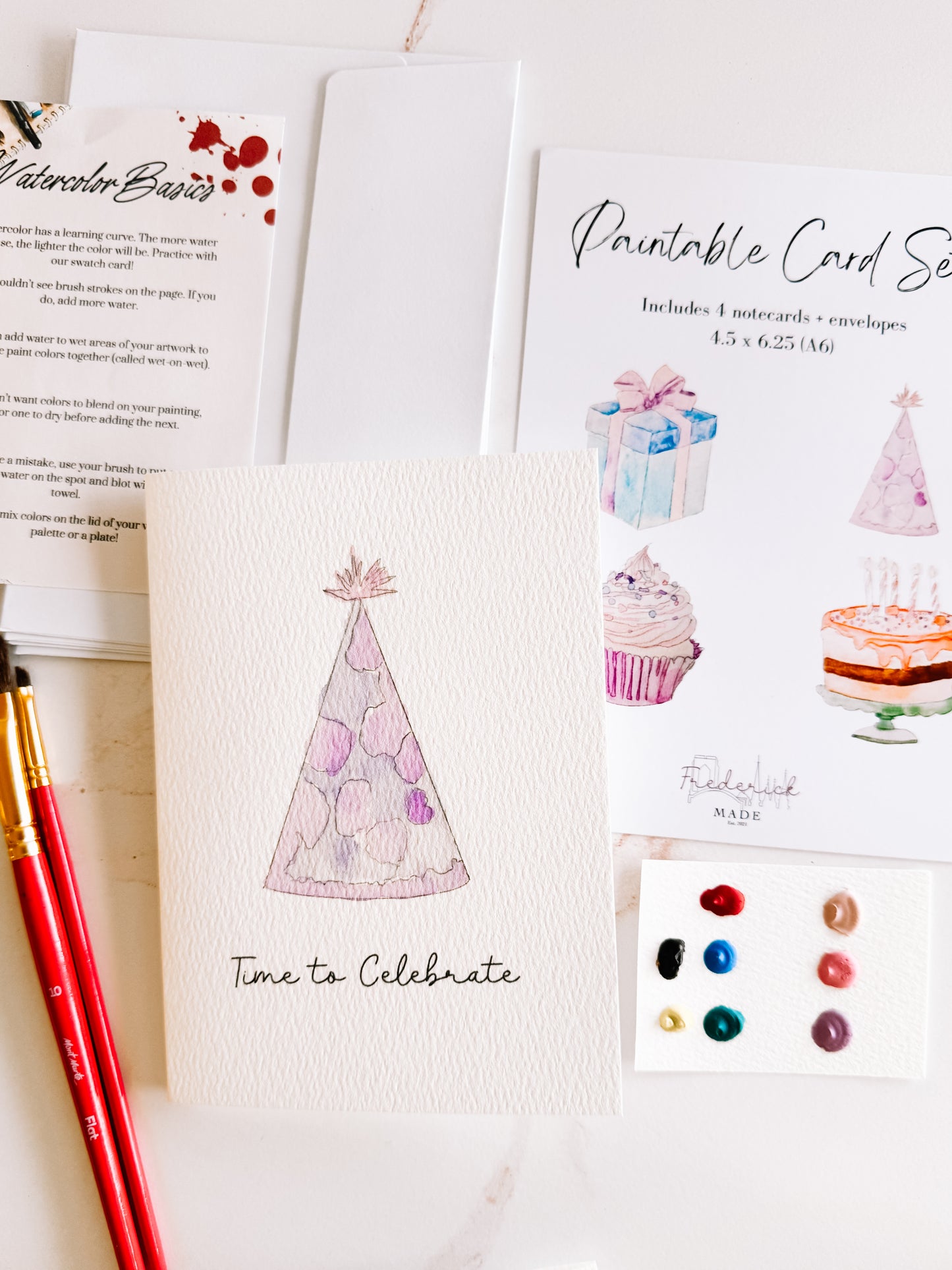 Paintable Birthday Notecards