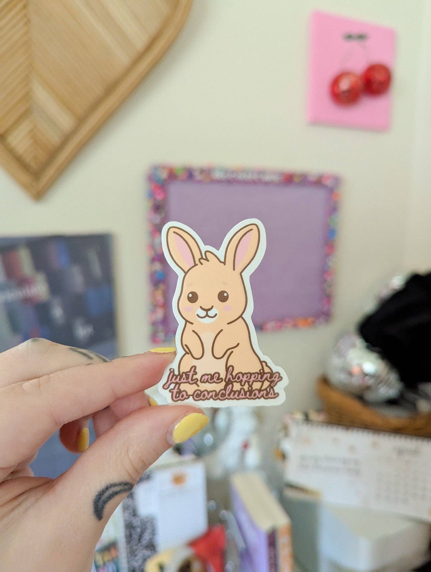Hopping to conclusions sticker