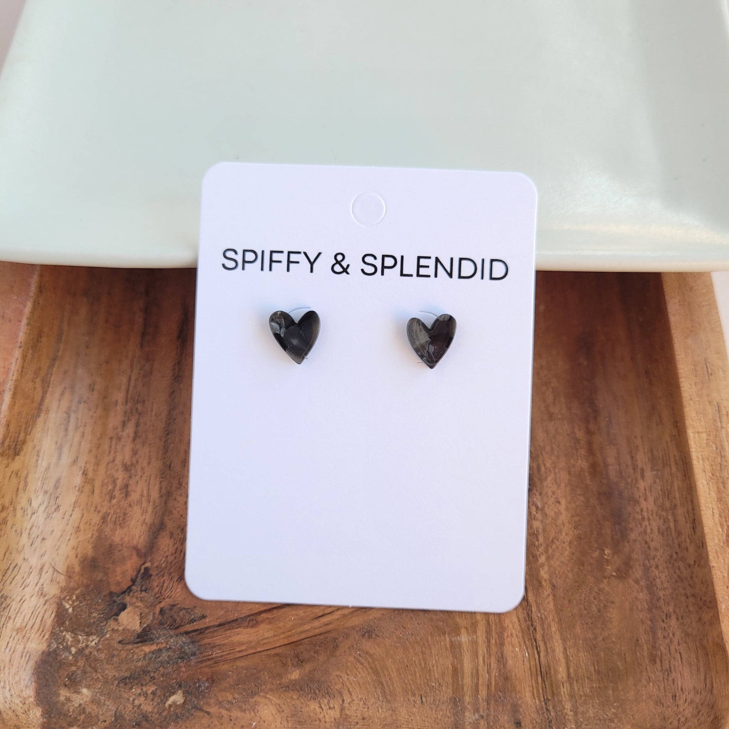 Hand Drawn Heart Studs