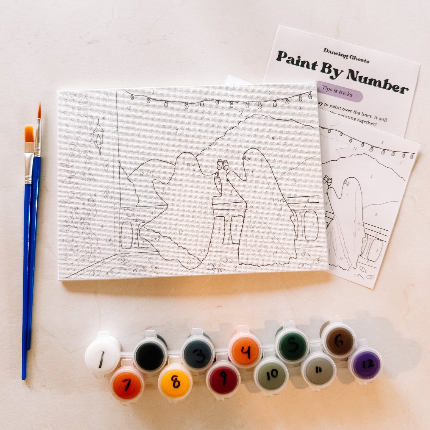 Dancing Ghosts Mini Paint By Number
