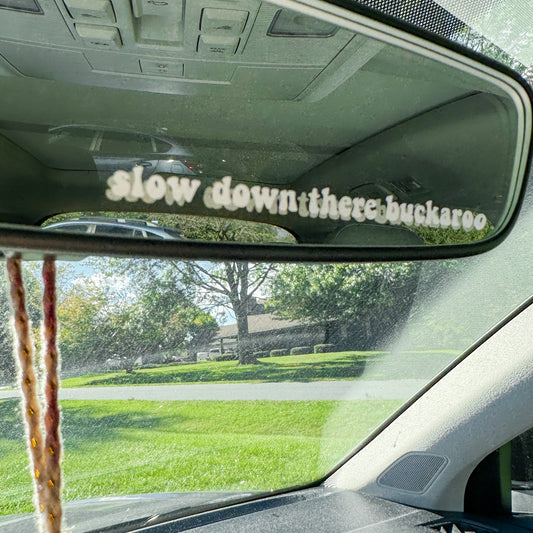 Car mirror decal