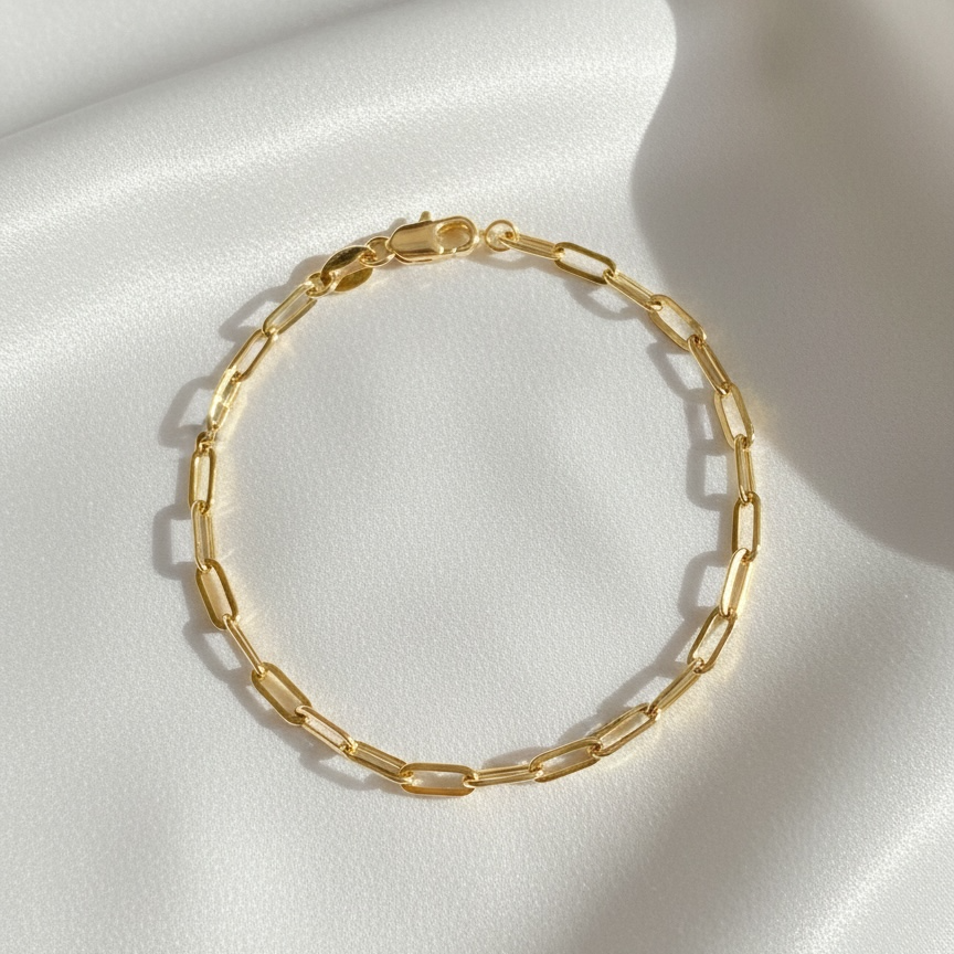 Gold Filled Paperclip Bracelet