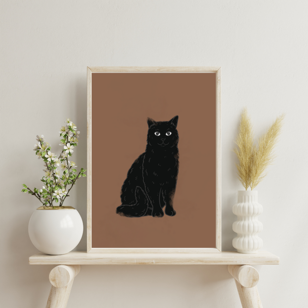 Black Cat Art Print