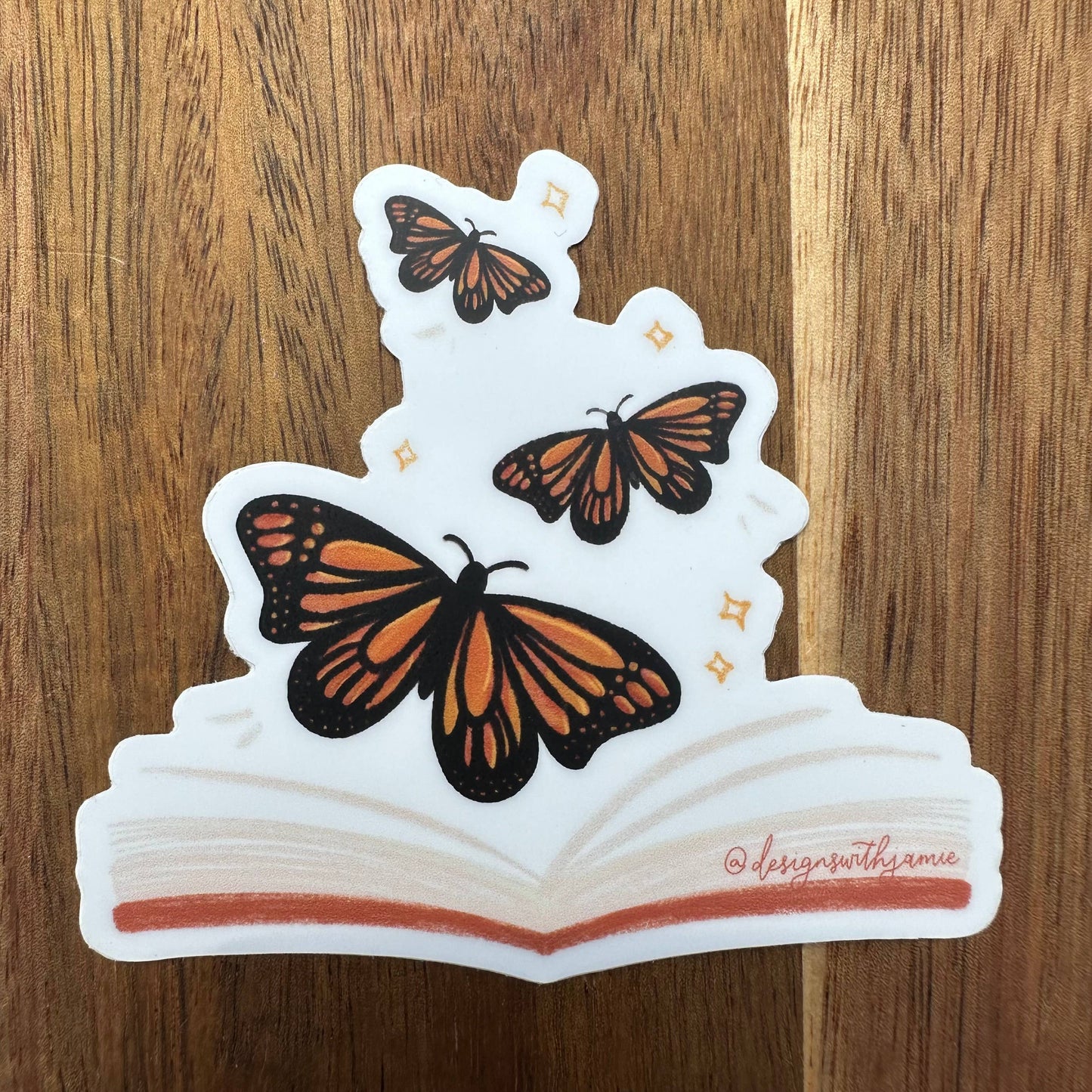 Book Butterfly Sticker for Readers