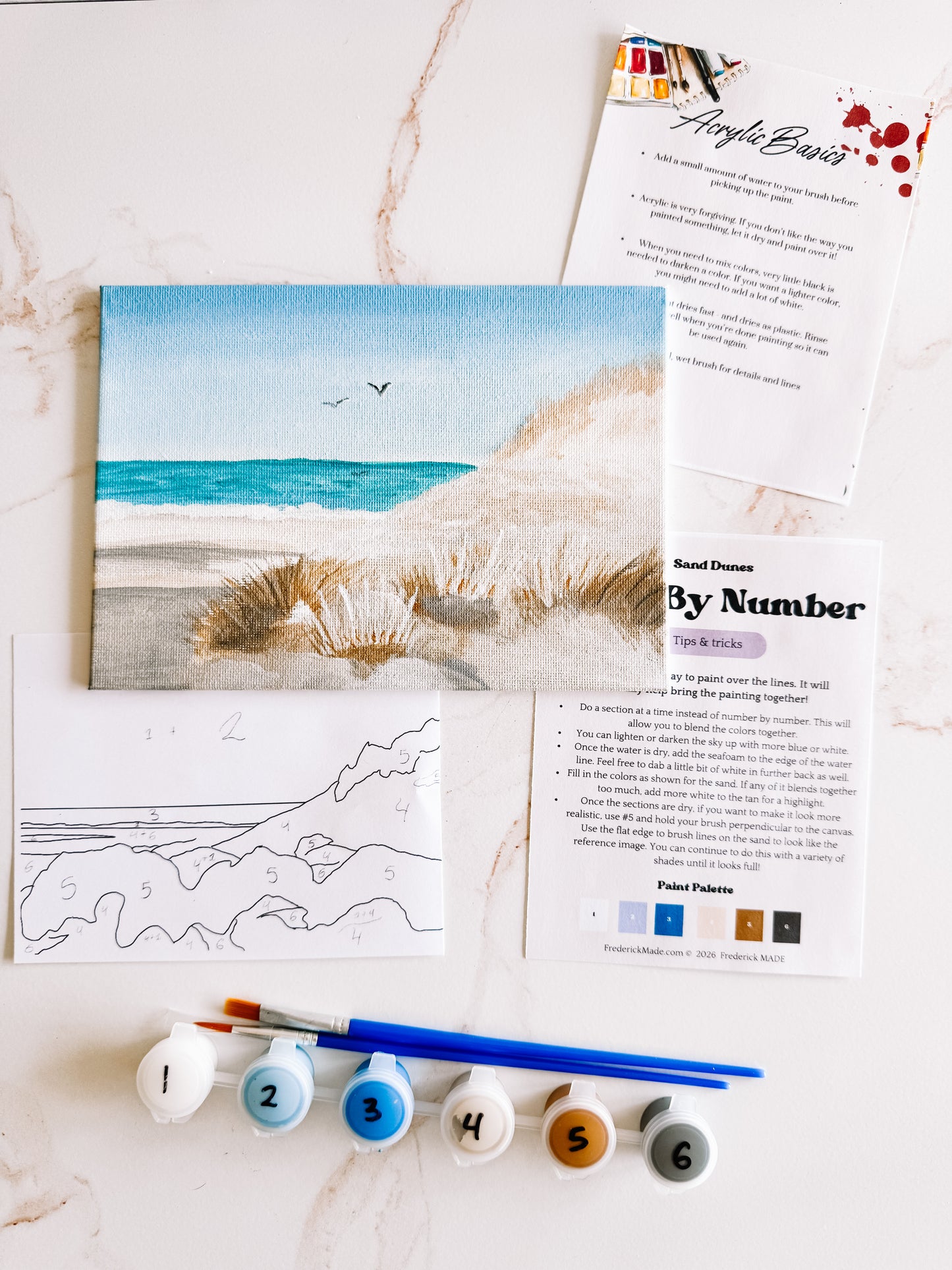 Sand Dunes Mini Paint by Number