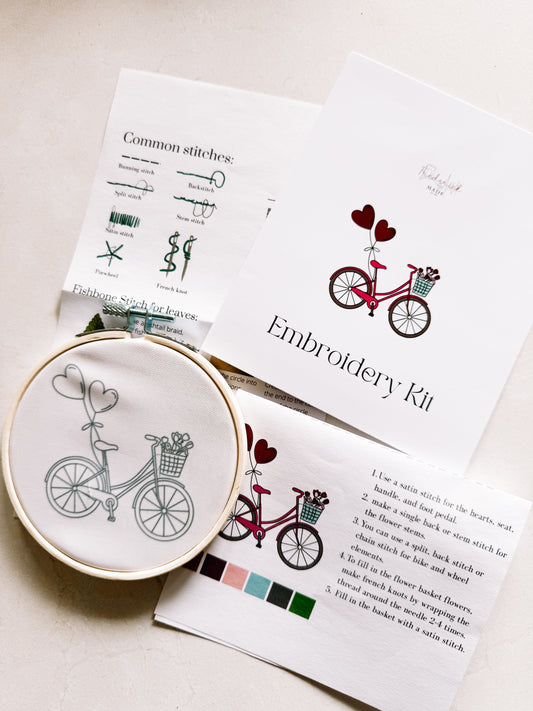 Spring Bike Embroidery Kit