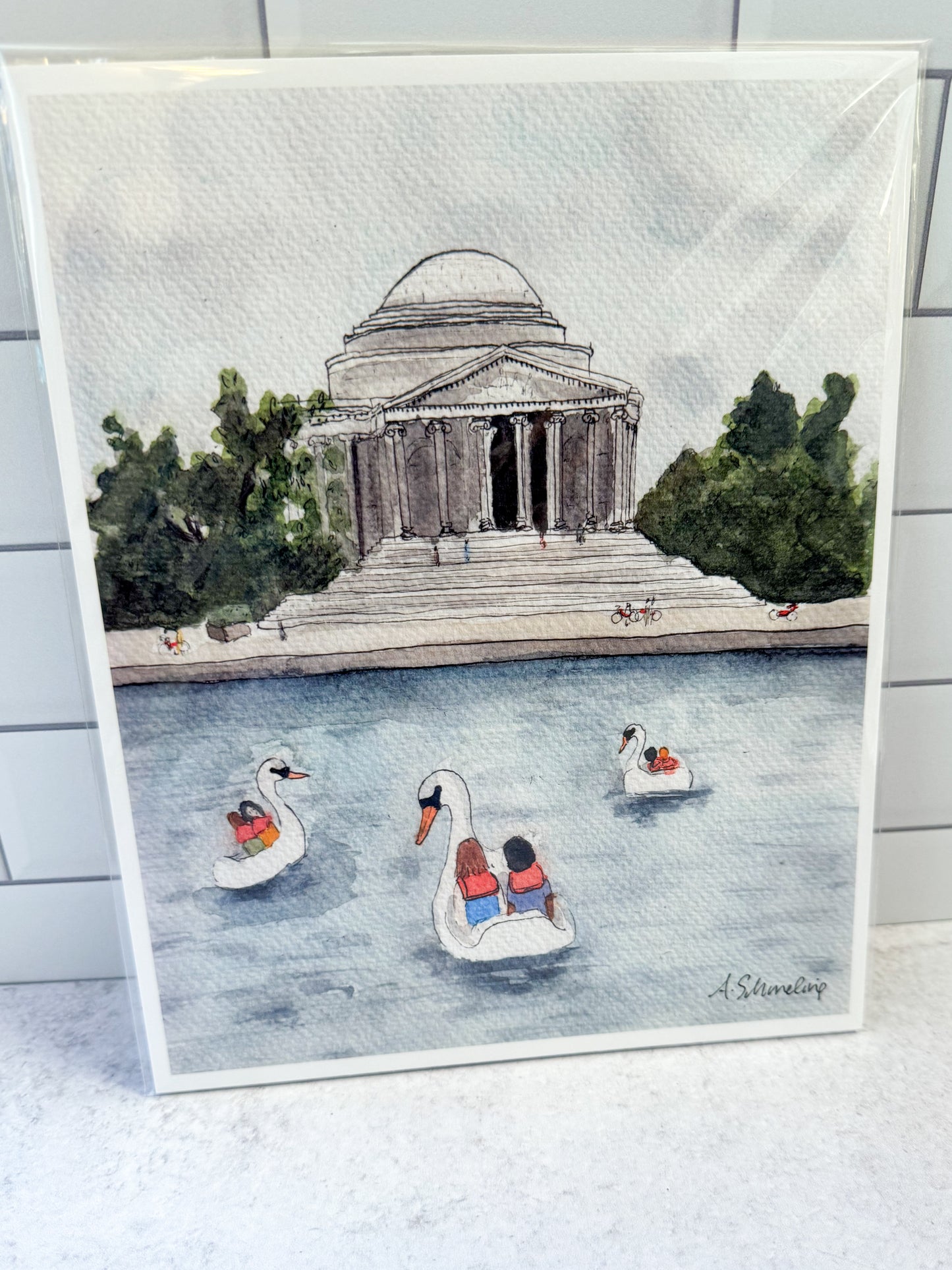 Jefferson Memorial Watercolor Print