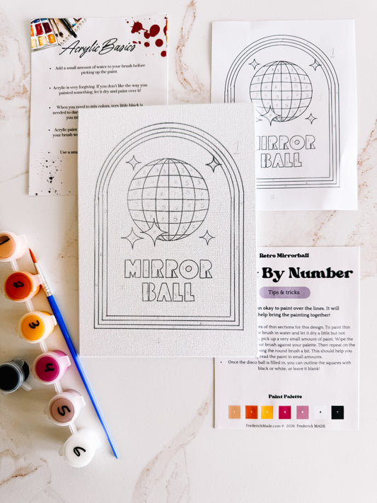 Retro Mirrorball Mini Paint by Number